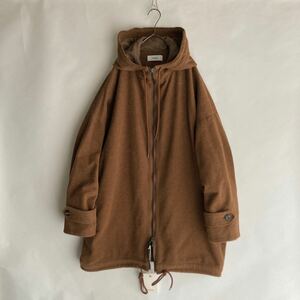 【未使用 タグ付き】marka HOODED COAT 日本製 マーカ フーデッドコート オーバーサイズ ゆったりめ ダブルジップ ブラウン size 2 sk