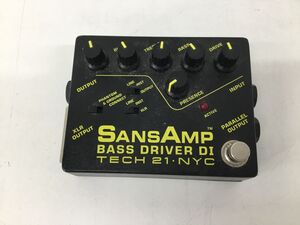 ●営SR429-60 TECH21 NYC SANSAMP BASS DRIVER サンズアンプ ベースドライバー DI テック21 ベース用 プリアンプ 音響機材 旧仕様