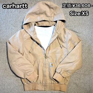 美品　CARHARTT 　アクティブジャケット　ワークジャケット　ダック生地　 ブルゾン　 ジップアップ　 パーカー　