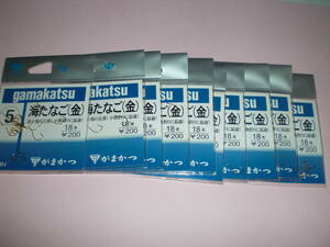 がまかつ　海タナゴ５号（金）１８本入　１０枚　・堤防、磯　小物釣りに最適