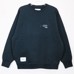 WTAPS ダブルタップス 23AW AII 02/SWEATER/COTTON.PROTECT 232ATDT-CSM21 クルーネック スウェット トップス トレーナー ブラック Sepz