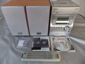 ♪SONY COMPACT DISC DECK RECEIVER HCD-M333 ※中古動作確認済み良好品 リモコン・本機器録音済み【MD/カセットテープ】市販音楽ＣＤ付属