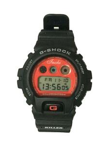 CASIO◆G-SHOCK/アントニオ猪木/クォーツ腕時計/ラバー/RED/BLK/DW-6900BIN-9JF