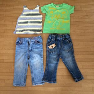 ☆男の子 80サイズ ブランド服 まとめ売り☆ノースリーブ KP Tシャツ bits ズボンFO KIDS 3can4on☆かなり美品☆