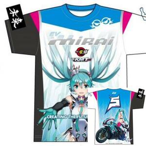 レア希少品 新品未使用■SUPER GT300■team mirai TT零13 KM1 未来■レーシングミク2013■限定 メッシュ Tシャツ■初音ミク■サイズL