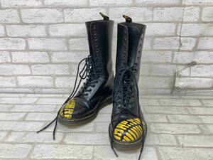 ☆ Dr.Martens ドクターマーチン 14ホールブーツ ロングブーツ ブラック 足跡 レディース UK5 約24cm