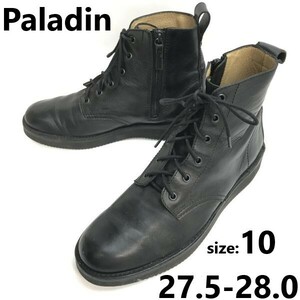 パラディン/Paladin★本革/オールレザー/サイドジップ/レースアップブーツ【10/27.5-28.0程度/黒】Leather/Boots◆sWB82-31