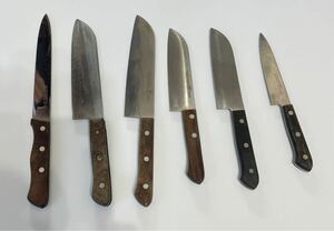 J.A.HENCKELS ZWILLING J.A.HENCKELS 包丁6本セット　 三徳包丁刃渡　約17cm・14cm フィレナイフ？刃渡　約18cm 調理器具　ドイツ製　