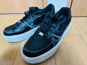 NIKE ナイキ AIR FORCE 1 エアフォース1 スニーカー シューズ 黒 ブラック 28cm 中古品 現状品