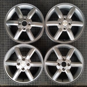 管理番号：A6-197【4本価格】【15x4.5J 4x100 ET+50 ハブ54】SUZUKIスズキ純正・keiワークス等・店頭引取可能・適格請求書発行可能