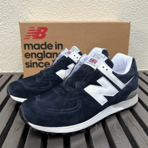 国内正規品 UK製 New Balance M576DNW ネイビー×ホワイト US7D 25cm 限定 イギリス英国製 NB スエード 紺 スニーカー Made In England