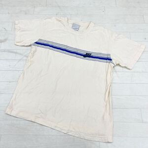 1471◎ NIKE ナイキ トップス Tシャツ カットソー 半袖 クルーネック ロゴ プリント カジュアル ベージュ メンズM