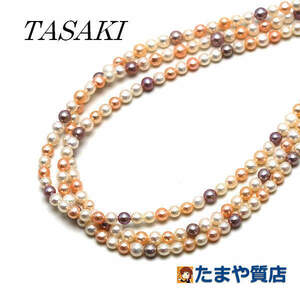 TASAKI タサキ フローラパール3連ネックレス 約60cm 真珠 3.0mm K18 18金 ゴールド 18432