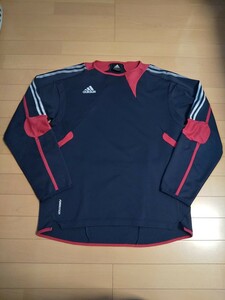 adidas アディダス 長袖 プラクティスシャツ ロンT サイズL ネイビー