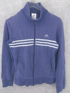 ◇ adidas アディダス エキップメント ロゴ 長袖 ジップアップ ジャケット サイズS パープル レディース