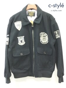 J730 [秋冬物][人気] Schott ショット G-1 FLIGHT JACKET XL ブラック Wings of gold M-422 B | G★