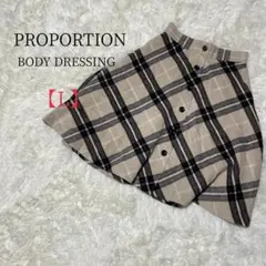 PROPORTION BODY DRESSING　フレア　L　ベージュ  　暖か