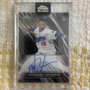 GI ★ 2024 Topps Chrome Black ロサンゼルス ドジャース 山本由伸 直筆サイン カード ☆ 大谷翔平 鈴木誠也 今永昇太 野球 カード ベッツ