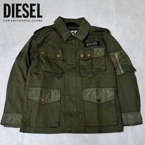 正規品/サンプル品/130cm■訳ありアウトレット品■定価45,100円■DIESEL ディーゼル キッズ ロゴ ミリタリー ジャケット P202