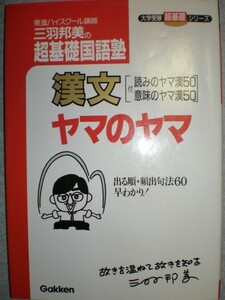 ■東進講師・三羽　漢文2冊set『センター漢文解法マニュアル＆漢文ヤマのヤマ』■