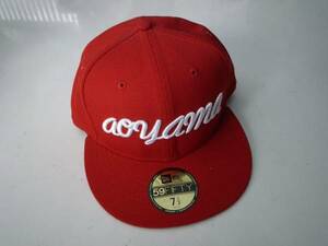 限定 Mr.gentleman & new era AOYAMA CITY CAP 7 1/2 レッド 赤 ミスタージェントルマン ニューエラ キャップ 帽子 7.5 shirokane カープ