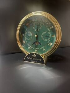 PATEK PHILIPPE GNEVE DESK CLOCK GOLD BRASS