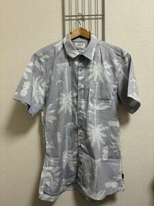 ［Hurley x］ハーレー　半袖　アロハ　シャツ　グレー系　L Y2796