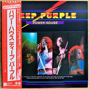 LP■HR/HM/DEEP PURPLE/POWER HOUSE/WARNER P-10444W/国内77年ORIG POSTER 名簿ポスター OBI 帯 美盤/ディープ・パープル/パワー・ハウス