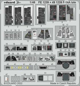 エデュアルド(491239) 1/48 F-14A トムキャット後期用内装エッチングパーツ(タミヤ用)