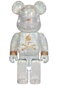 CRYSTAL DECORATE mastermind JAPAN BE@RBRICK 400％ WHITE & GOLD Ver. 4530956601793