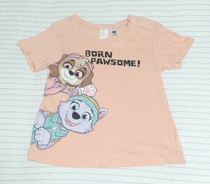 美品☆ H&M PAW PATROL パウパトロール 半袖 カットソー Tシャツ 犬 サーモンピンク 薄オレンジ 2T 90　