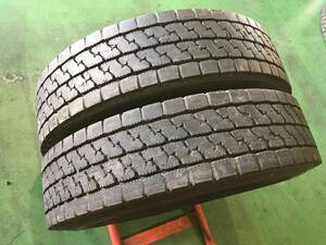 e598-2-9 ☆225/80R17.5 中古タイヤ 2本！ ヨコハマ ZEN901ZE 残溝8.5ｍｍ 2017年製　k70