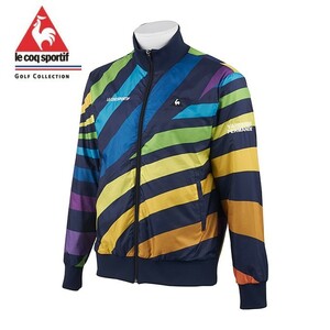 ☆新品未使用☆le coq sportif ルコック ゴルフ ブルゾン ヒートナビ☆マルチカラー☆SIZE:M 肩幅:45㎝ 袖丈:62㎝ 身幅:53㎝ 着丈:65㎝