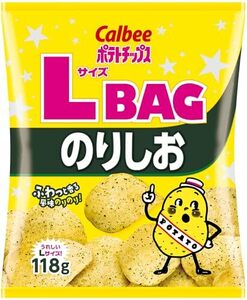 [ポテトチップス]カルビー ポテトチップスLサイズBAGのりしお 118g×12袋 大容量 たっぷり パーティー おやつ・・・