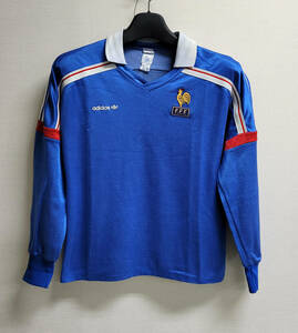 86フランス France FFF(H)#10 プラティニ PLATINI 長袖 adidas 1986 WC大会仕様 S