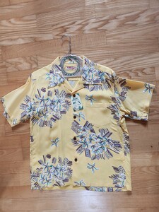 　送料込★東洋　SUN SURF サンサーフ　SS39011 半袖アロハシャツ　FAMILIAR FLOWER ブルメリア　イエロー　M