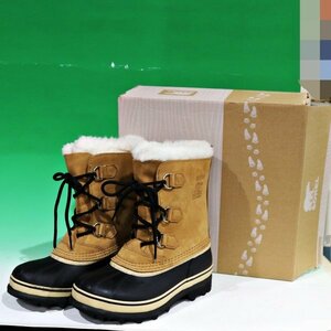 ★美品 SOREL ソレル YOUTH CARIBOU ラバー×スエード ×ボア スノーブーツ スノーシューズ 靴 24.0cm★