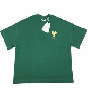 未使用品【アミパリス】本物 amiparis 半袖Tシャツ 緑 サイズM コットン100% トップス メンズ レディース alexandremattiussi 送料520円 37