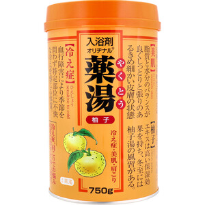 【まとめ買う】オリヂナル 薬湯 入浴剤 柚子 750g×6個セット