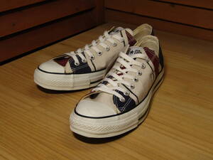 M2 △165未使用品【CONVERSE × sunbrella サンブレラ】04年 コラボ タグ付 ALL STAR LOW アイボリー/ネイビー/ワイン SIZE US 9 1/2