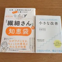 「繊細さん」の知恵袋、小さな改善　（2冊セット売り）