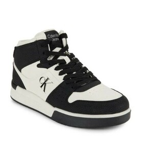 ロサンゼルスから最新本物をお届け！　CALVIN KLEIN JEANS Fabi High Top Logo Court Sneakers　スニーカー　US限定！　日本未入荷　!!5th