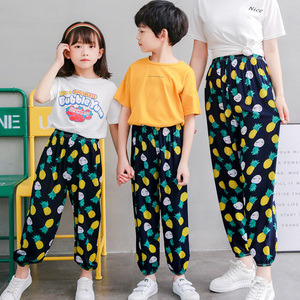 ☆ ネイビー×パイナップル ☆ 110cm ☆ 長ズボン キッズ 薄手 lypa264 長ズボン キッズ 子供 ズボン ロングパンツ パンツ