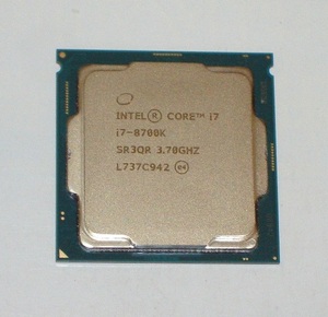 ◆第8世代 i7-8700K 3.70GHz Coffee Lake/12MBキャッシュ 6コア/12スレッド 完動品 即決！★送料120円！