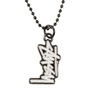 新品 STUSSY ステューシー ストックロゴ ネックレス ホワイト ストリート ブランド アクセサリー ジュエリー ファッション アイテム 小物