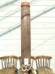 貴重　レトロ　伝統和楽器　和琴　琴　十三弦琴　琴柱　全長約185cm　④