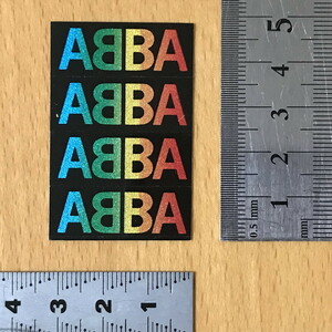 ★ABBA 1980年代 ステッカー 4枚セット アバ 昭和 シール Sticker Seal Label 80