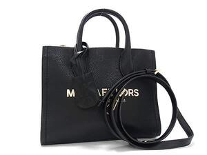 1円 ■極美品■ MICHAEL KORS マイケルコース レザー クロスボディ 2WAY ハンドバッグ トート ショルダー ブラック系 FJ3063