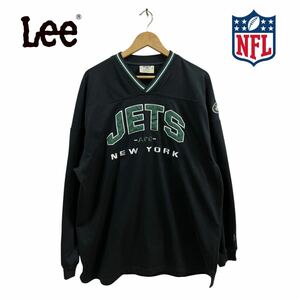 Lee NFL New York JETS フットボール 長袖Tシャツ USA古着 洗濯済 ジェッツ ロンTee スウェット 古着 アメリカ古着 plywood 1622