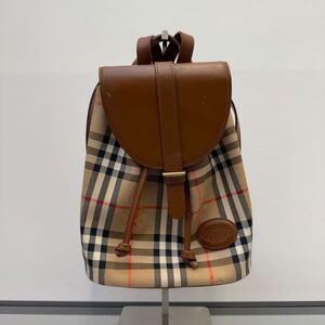 バーバリー◆ミニ◆バックパック◆ベージュ◆BURBERRY リュックサック リュック ノバチェック レザー Burberrys